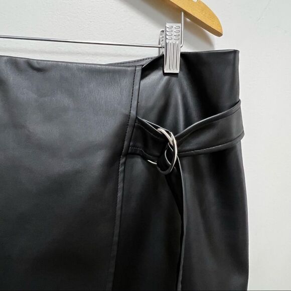 Addition Elle 𝅺Faux Leather Asymmetric Skirt Size 12 - Picture 8 of 13